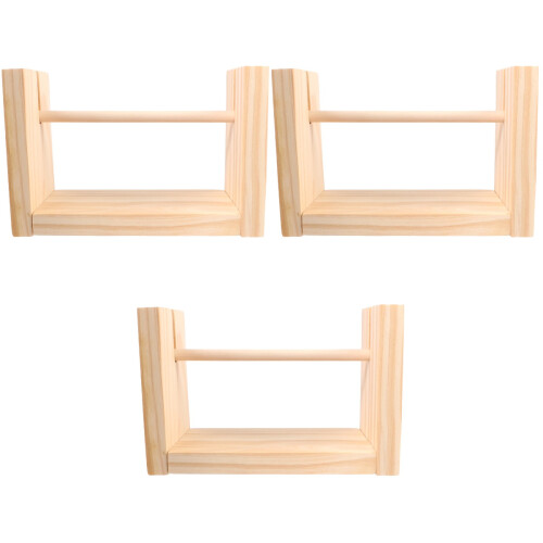 3Pièces Support Laine Bois Outil Crochet 2
