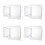 4Pièces Couvre Pieds Transparent PVC Lavable Pour 5