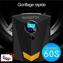 Compresor de aire portátil para coche de 12 V con pantalla digital, inflador de neumáticos, apagado automático y luz LED.