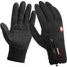 Guantes KZKR de invierno cálidos y resistentes al viento para ciclismo, jardinería y pantalla táctil, negros, para hombre y mujer, talla XL