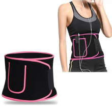 Slimming Abdominal Belt with Lumbar Support (1 Piece) (Rose Red with Pocket L)