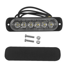 2X 12V-24V 6LED Light Flash Emergency Car Vehicle Warning Strobe Flashing White