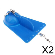 Conjunto de 2 pesos ajustáveis em plástico ABS para pesca marítima, pesca de corrico e mergulho (prata e azul).