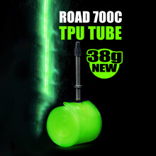 Ultralight TPU Bike Inner Tube 28in with French Valve, Green