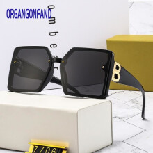 ORGANGONFAND Occhiali da sole polarizzati da donna con ampia montatura quadrata, forma concava, stile Driving Street Shot