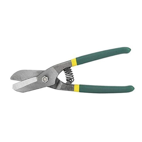 Tesoura de metal estilo alemão de 8 polegadas com mola, verde