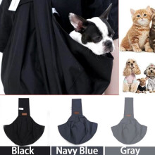 Trasportino per cani e gatti BRAVOTW, 7 kg, tracolla in poliestere nero, 59 x 78 cm