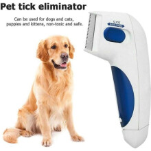Cepillo para perros y gatos, cepillo antipulgas, peine para perros, cepillo para gatos, peine retráctil para el cuidado del pelo de perros.