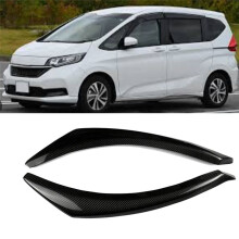 Car Front Headlight Eyebrow  Light Eyelid Eyebrow Carbon Fiber Trim for  Fit Freed GB5 2017-2022