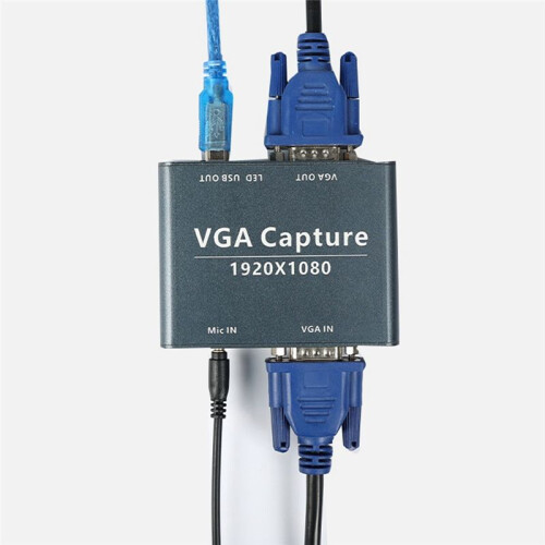 Captura VGA para USB Captura de áUdio e VíDeo 1080P Entrada VGA e SaíDa USB CompatíVel com Sistema Android, Windows, Linux 1