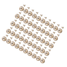 Kugelkopfnieten-Set 50 Sets 15 mm goldfarbene Eisen-Nieten