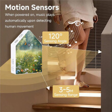 Singing Bird Box White Noise Music Device Timer Bird Chirping Box with Motion Sensor for Home Bedroom Bathroom Yoga B