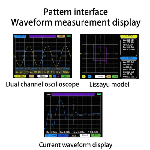 Digital Oscilloscope Dual-Channel 50M Sampling Rate 10M Analogue Bandwidth 6A Current Waveform Measurement B