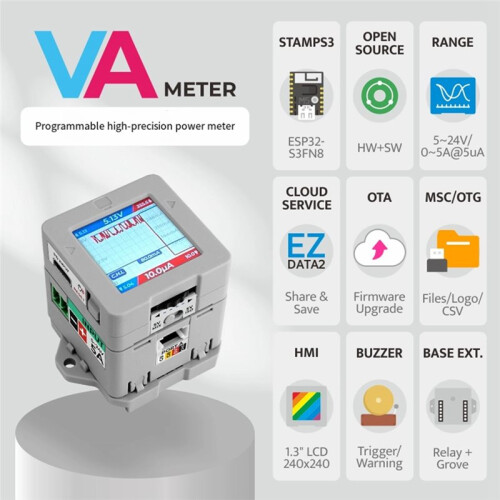 VA Meter Programmable High Accuracy Power Meter Voltage and Current Measurement Module for  Power Analysis 1