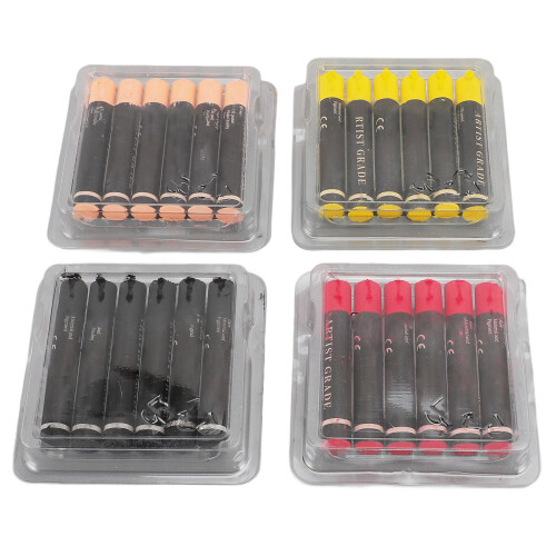 Set di pastelli a olio da 24 pezzi: Nero, Rosso, Giallo, Colore pelle 1