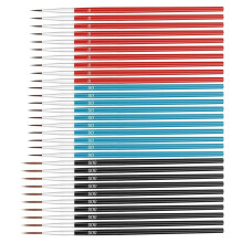30Pcs Detail Painting Brush Set - Miniature Fine Art Brushes, 3 Sizes, Nylon Bristles