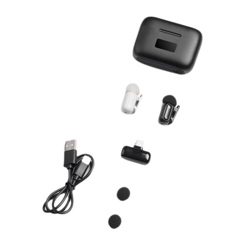 A200  Mic Wireless Lavalier Microphone Audio Video Recording Microphone for Live-Streaming Vlog B 1