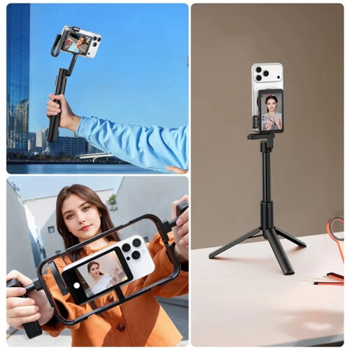 Monitor de Selfie VM1 para Vlogs, Compatível com para  17, 16 e 15, Tela HD de 3,97 Polegadas com Anel Magnético para Smartphones para Android. 1