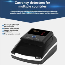 Portable Money Counter USD/EUR Bill Authenticator Total Cumulative Amount Bill Detector US Plug