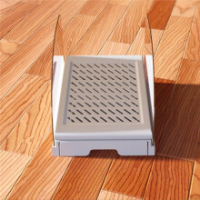 Cat Litter Ramp with Drawer Baffles Adjustable Height Elevated Litter Box Step Stool Anti Tracking Easy to Clean