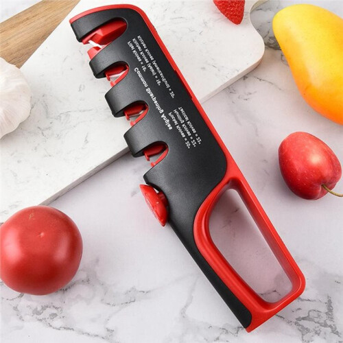 4-in-1 Knife Sharpener with Adjustable Angle, Professional Grinding Tool for Kitchen Knives & Scissors 2