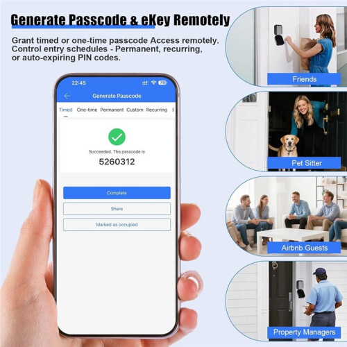 Key Lock Box with Code -  & PIN Unlock, APP Controlled Digital Lockbox for Keys, Landlords, Families 2