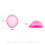Weibliche Silikon-Kollapsbare Menstruationscup und Disc-Set, Rosa, 25 ml 3