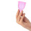 Weibliche Silikon-Kollapsbare Menstruationscup und Disc-Set, Rosa, 25 ml 9