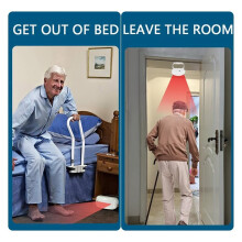 Door&Bed Exit Alarm for Elderly Dementia Patients,Wireless Bed Alarm for Elderly Adults,Bed Alarms and Fall Prevention
