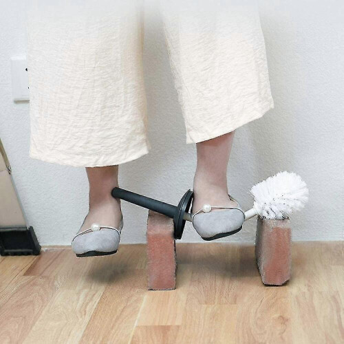 Toilettenbürste aus Kunststoff, Badezimmer-Set, WC-Bürste 2
