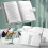 Reading Bookshelf Adjustable Rotatable Lifting Landing Reading Book Support Multifunctional Tablet Books Holder A 7