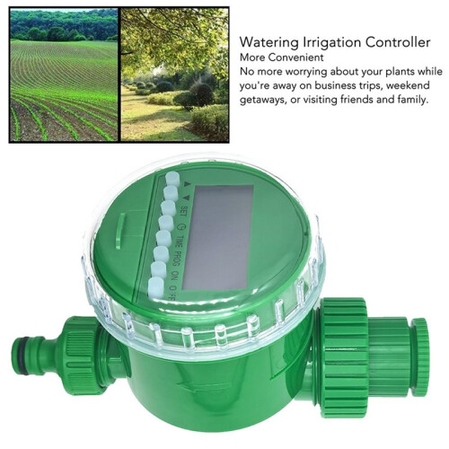 LCD Display Electronic Garden Watering Timer Automatic Irrigation Intelligence Valve Watering Control Device No Battery