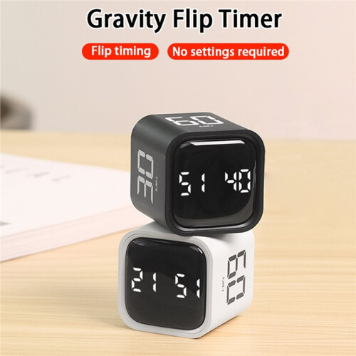 Square Timer,Rotation Timer,5/10/30/60 Minutes and Custom Countdown,Productivity Timer,for Tasks,Work,Study 2pc 1