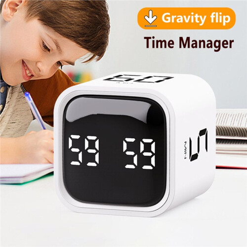 Square Timer,Rotation Timer,5/10/30/60 Minutes and Custom Countdown,Productivity Timer,for Tasks,Work,Study 2pc 2