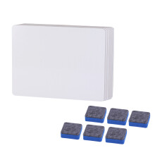 6Stk Tragbares Whiteboard Aus Holz Mit Farbiger Und Radierern