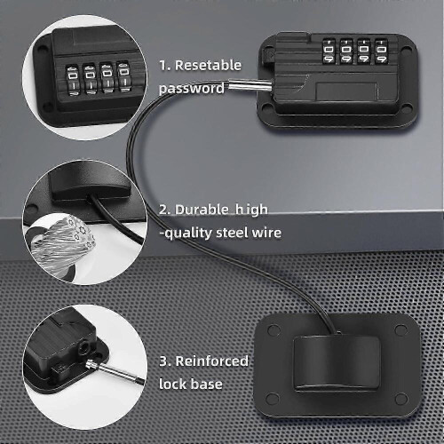 Upgraded Fridge Lock, Secure Combination Freezer Lock for Upright Refrigerators, Latest Design 2