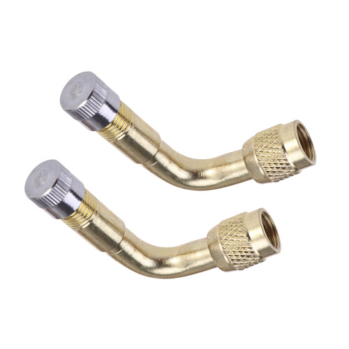 4Stk Luftventil 90 Messing Verlängerung Adapter Gold Auto