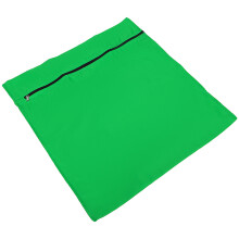 2Pcs Green Polyester Laundry Bags for Pets Zippered Storage and Wash