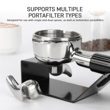 Supporto per Portafiltro Antiscivolo per Caffè, Portafiltro per Caffè Senza Fondo, Singolo e Doppio Beccuccio, Supporto per Portafiltro