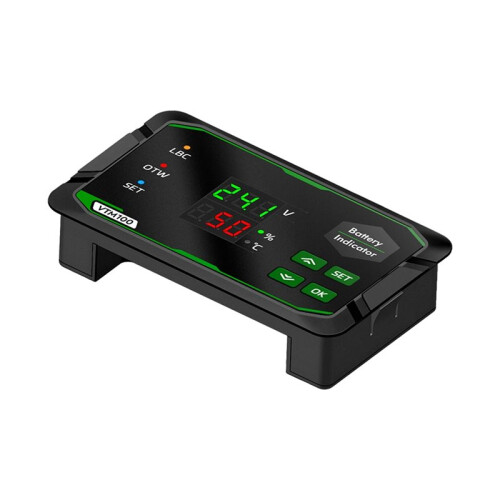 DC7-100V Batterijspannings- en Capaciteitstester, Batterij-Indicator, Batterijmonitor, Coulometer met Temperatuursensor 2