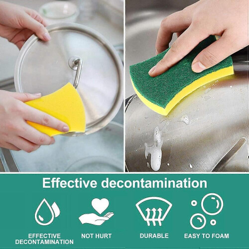 Cleaning sponge, dish sponge, kitchen sponge, double-sided cleaning sponge 2