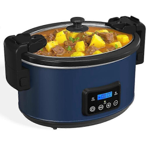8,5-Quart-Programmierbarer Schongarer: Multikocher mit Warmhaltefunktion, verriegelbarem Deckel und digitalem Timer, einstellbarer Temperatu 1