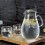 Γυάλινη καράφα νερού 1,9 λίτρων με καπάκι, κανάτα από βοριοπυριτικό γυαλί 5