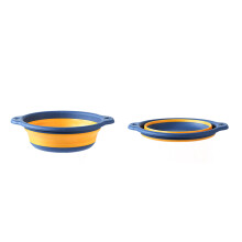 Cubeta plegable de plástico para lavar platos, redonda, con gancho, tamaño S