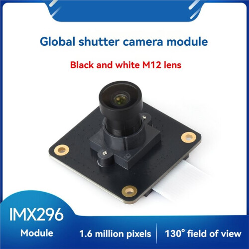IMX296 1.6MP BW Camera M12 1456x1088 Global Shutter Monochrome Camera Module for Raspberry Pi 2