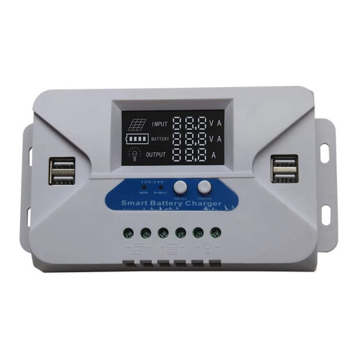 Solar Power Controller 12V/24V Solar Panel Regulator Universal Batteries Regulator for PWM 60A Solar Charge Controller 1