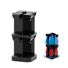 Organizador de Refrigerador con Dispensador de Agua Montado, Organizador de Encimera de Cocina, Soporte de Vaso de Agua de Doble Nivel C