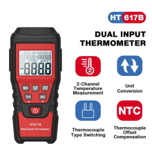 HT617B 2-CH Digital Thermometer -200-1372 Portable Thermometer for Liquid Temperature Measurement Thermometer