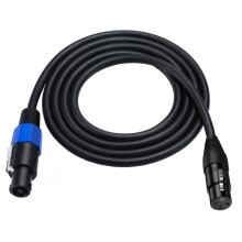 SpeakOn-auf-XLR-Kabel, Audio-Verlängerungskabel für DJs, PA-Anlagen, Bühnenmikrofone, 3-Poliger Anschluss, XLR-Buchse