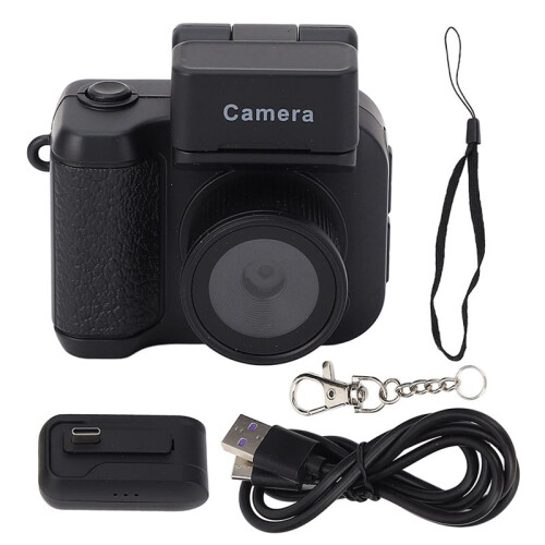 Small Digital Camera LED Flash Light 1080P Vintage Thumb Camera LCD Screen High Resolution Sensor for Life Recording